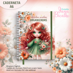 Caderneta A6 Login e Senha Coleção Florir - N5