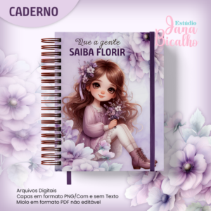 Caderno A5 Coleção Florir - N4