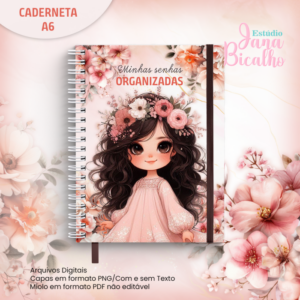 Caderneta A6 Login e Senha Coleção Florir - N1