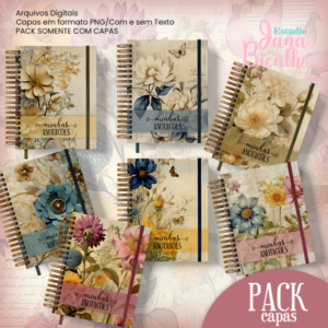 PACK Capas Vintage Flowers A5