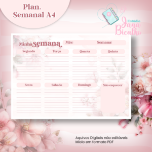 Planejamento Semanal A4 – Odontologia