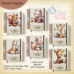 Pack Capas Animal Reading Book
