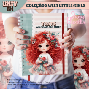 Caderno Universitário Coleção Sweet Little Girls N4