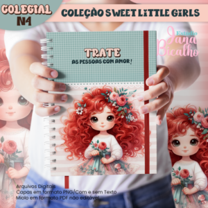 Caderno Colegial Coleção Sweet Little Girls N4