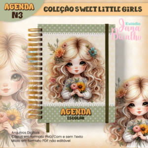 Agenda Escolar A5 Coleção Sweet Little Girls N3