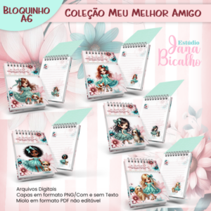 Pack Bloquinho A6 Coleção Meu Melhor Amigo