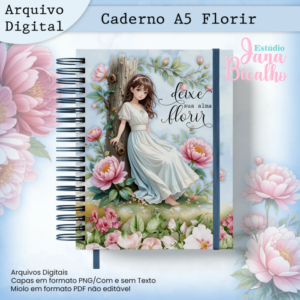 Caderno Pautado A5 Florir