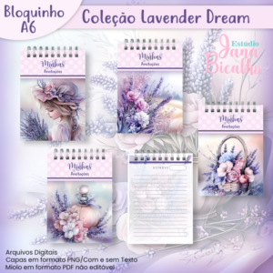 Bloquinho A6 Coleção Lavender Dream N3- 4 em 1