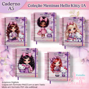 Diário A5 Coleção Meninas Hello Kitty IA