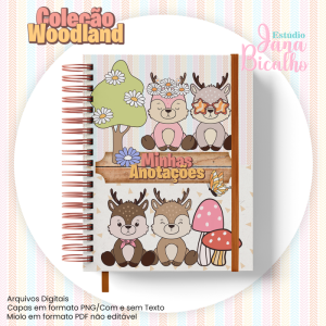 Caderno Pautado A5 Coleção Woodland-N7