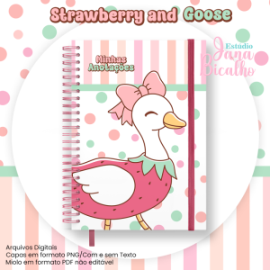 Caderno Universitário Coleção Strawberry and Goose