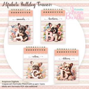 Bloquinho A6 Alfabeto Bulldog Francês