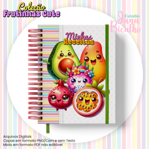 Caderno de Receitas A5 Coleção Frutinhas Cute-N4