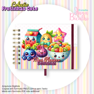 Planner Semanal Horizontal A5 Coleção Frutinhas Cute-N5