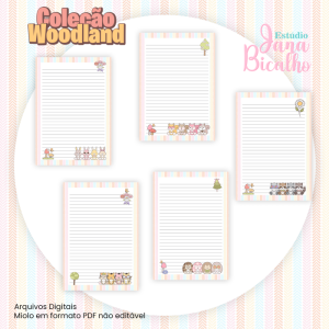 Combo Bloco de Anotações Coleção Woodland