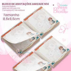 Bloco de Anotações 9,5x9,5cm - Amizade N14