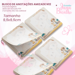 Bloco de Anotações 9,5x9,5cm - Amizade N12