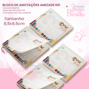 Bloco de Anotações 9,5x9,5cm - Amizade N11