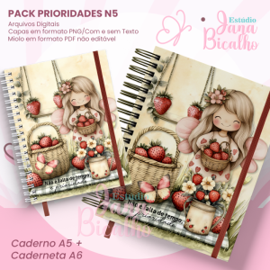 PACK Caderno Pautado A5+Caderneta A6  Prioridades N5