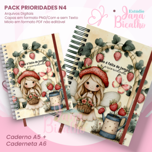 PACK Caderno Pautado A5+Caderneta A6  Prioridades N4