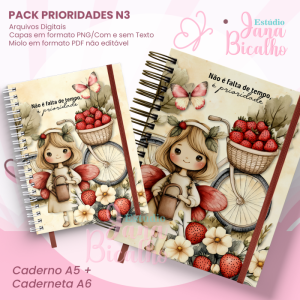 PACK Caderno Pautado A5+Caderneta A6  Prioridades N3