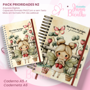 PACK Caderno Pautado A5+Caderneta A6  Prioridades N2