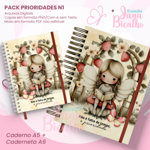 PACK Caderno Pautado A5+Caderneta A6  Prioridades N1