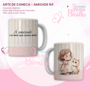 Arte para Caneca Amizade N3