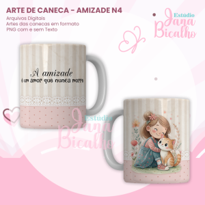 Arte para Caneca Amizade N4