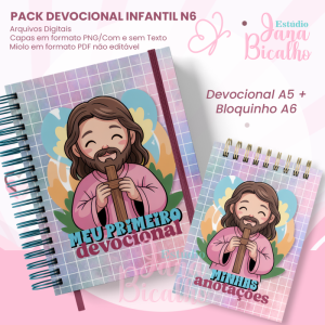 PACK Devocional Infantil A5+Bloquinho A6 N6