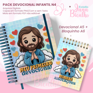 PACK Devocional Infantil A5+Bloquinho A6 N4
