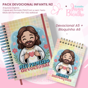 PACK Devocional Infantil A5+Bloquinho A6 N2