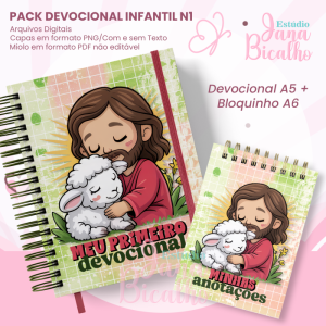 PACK Devocional Infantil A5+Bloquinho A6 N1