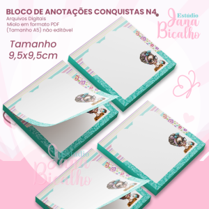Bloco de Anotações 9,5x9,5cm Conquistas N4
