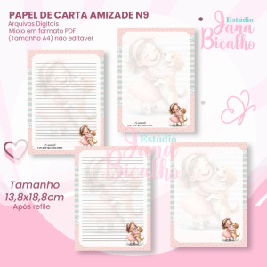 Papel de Carta Amizade N9