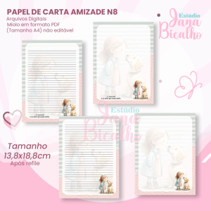 Papel de Carta Amizade N8