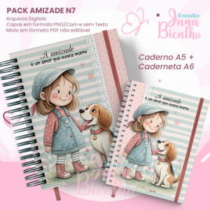 PACK Caderno Pautado A5+Caderneta A6 - Amizade N7