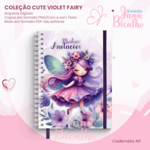 Caderneta A6 Coleção Cute Violet Fairy