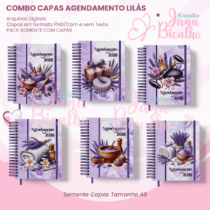 Pack Capas Agendamento Spa Lilás