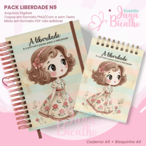 PACK Caderno Pautado A5+Bloquinho A6 Liberdade N9
