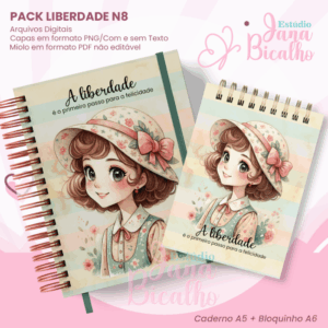 PACK Caderno Pautado A5+Bloquinho A6 Liberdade N8