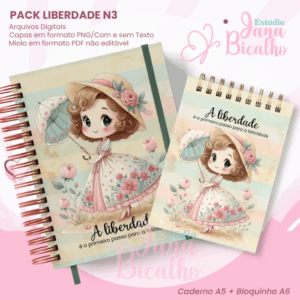 PACK Caderno Pautado A5+Bloquinho A6 Liberdade N3