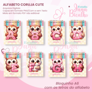 Bloquinho A6 Alfabeto Coruja Cute