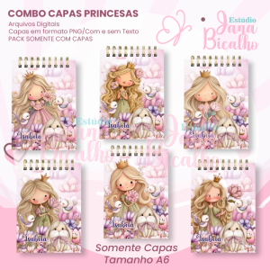 COMBO Capas A6 Coleção Princesas