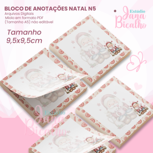 Bloco de Anotações 9,5x9,5cm Natal N5