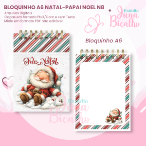 Bloquinho A6 Natal Papai Noel N8