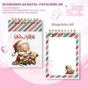 Bloquinho A6 Natal Papai Noel N6