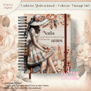 Caderno Motivacional A5 Coleção Vintage Girl