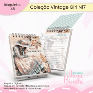 Bloquinho A6 Coleção Vintage Girl N17