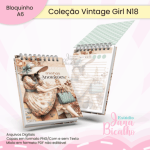 Bloquinho A6 Coleção Vintage Girl N18